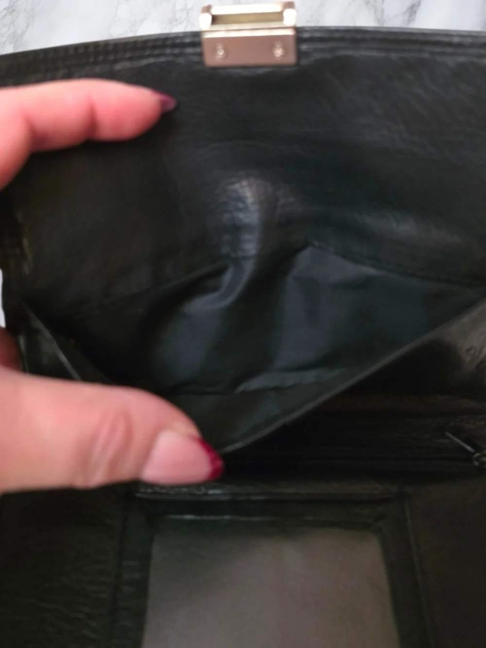 Vintage Tignanello Black Leather Wallet Snap Flap Soft Glove Leather Large Long